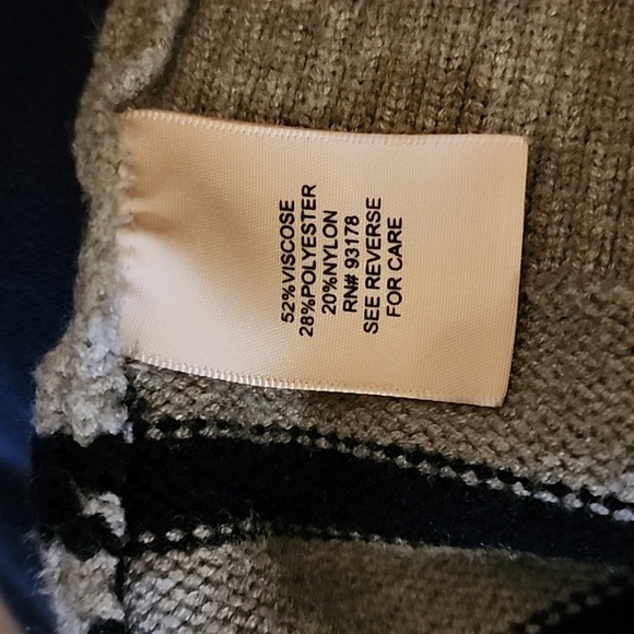 Philosophy Striped Knit Sweater Size X Small Grey Black - Picture 3 of 4